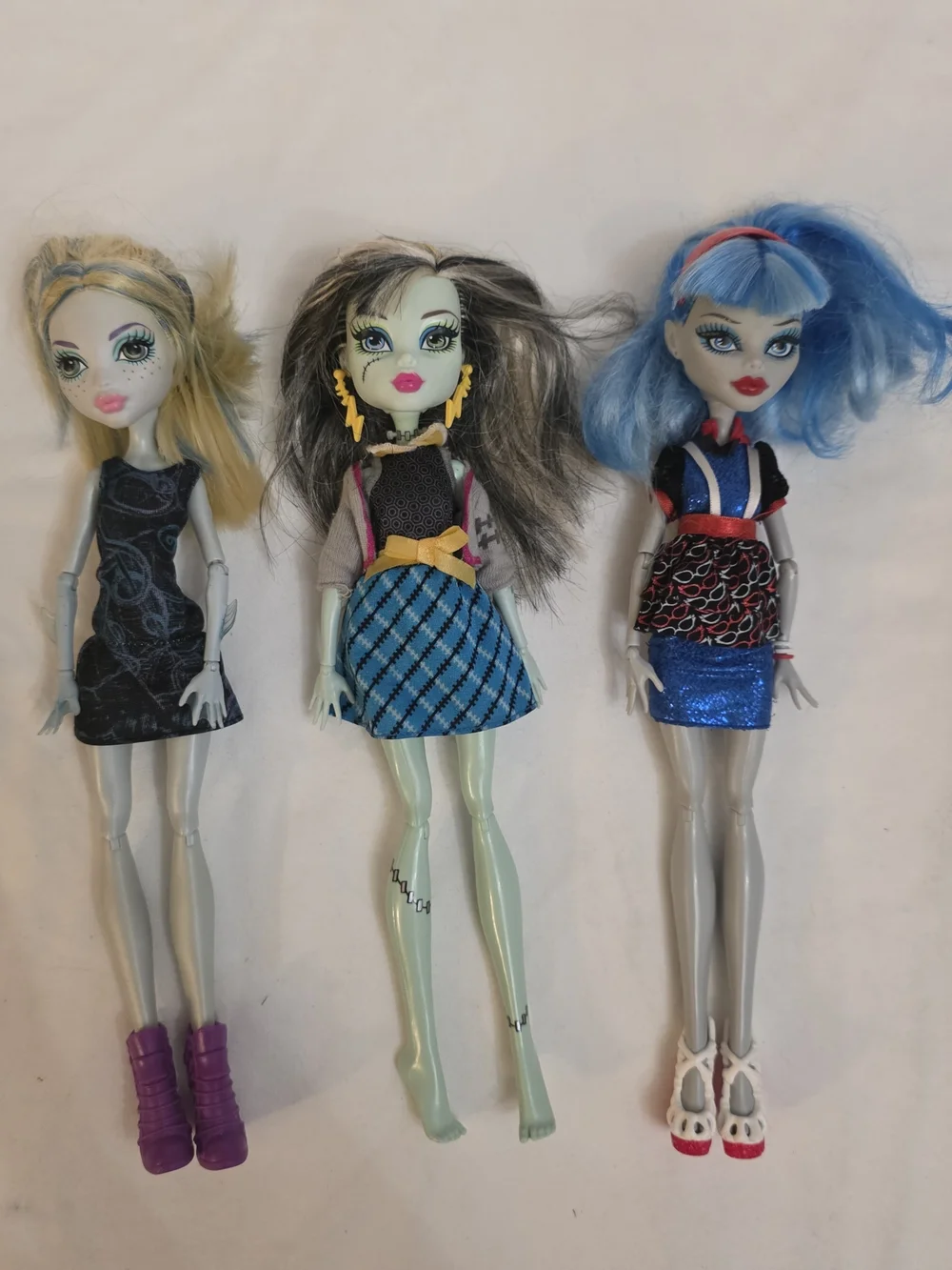 Monster High Lot Of 3 Dolls Lagoona Blue Frankie Stein Ghoulia Yelps Toys Kids